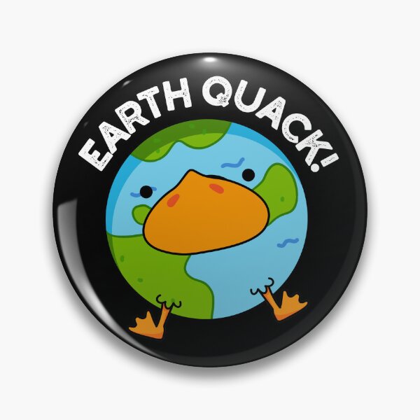 Item preview, Earthquack Funny Earthquake Puns (Dark BG) designed and sold by punnybone.