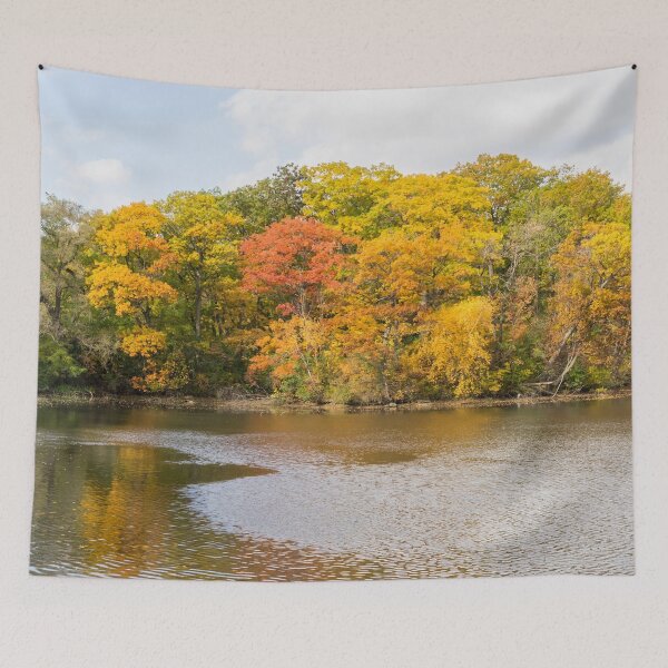 Item preview, Silver Breeze - Autumnal Lakeside at Grenadier Pond in High Park Toronto designed and sold by Georgia Mizuleva.