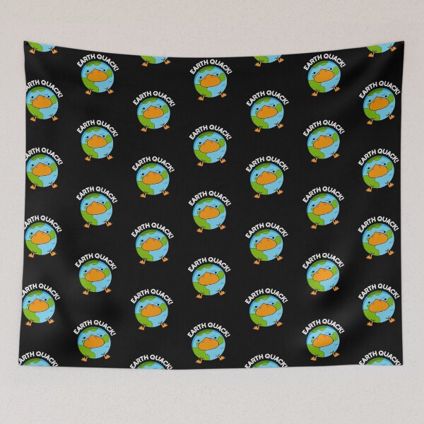 Item preview, Earthquack Funny Earthquake Puns (Dark BG) designed and sold by punnybone.