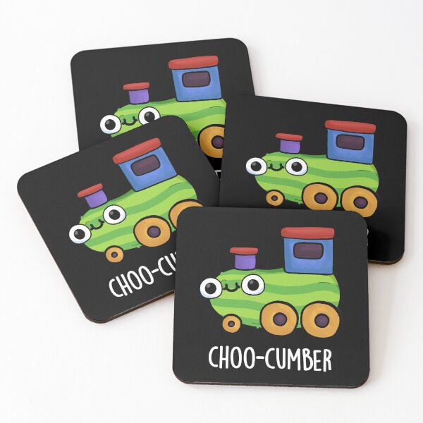 Item preview, Choo-cumber Funny Cucumber Puns (Dark BG) designed and sold by punnybone.