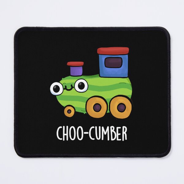 Item preview, Choo-cumber Funny Cucumber Puns (Dark BG) designed and sold by punnybone.