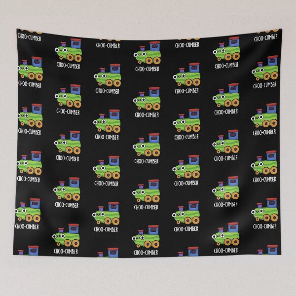 Item preview, Choo-cumber Funny Cucumber Puns (Dark BG) designed and sold by punnybone.