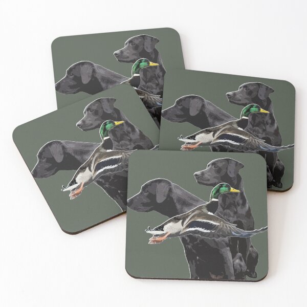 Item preview, Minimalist Flying Mallard and Labradors Design for Duck Hunters and Duck Hunting designed and sold by LifeCrush.