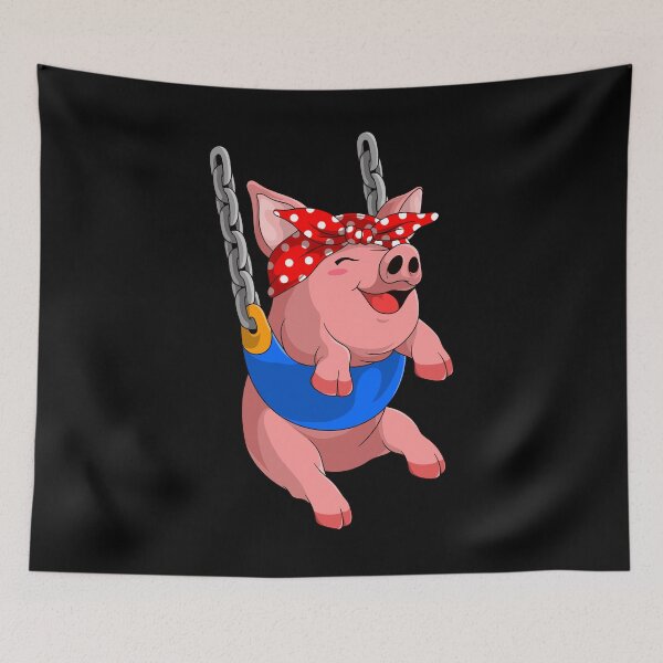 Item preview, Pig with Bandana is swinging designed and sold by Ibu83.
