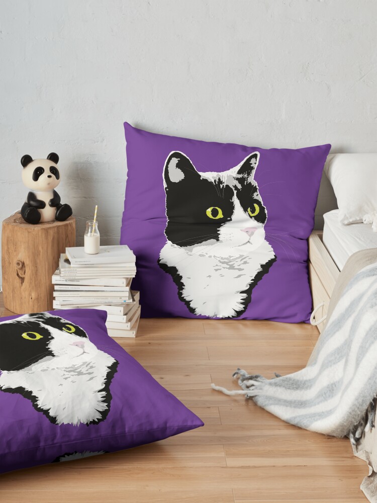 Alternate view of Regal Tuxedo Kitty Floor Pillow