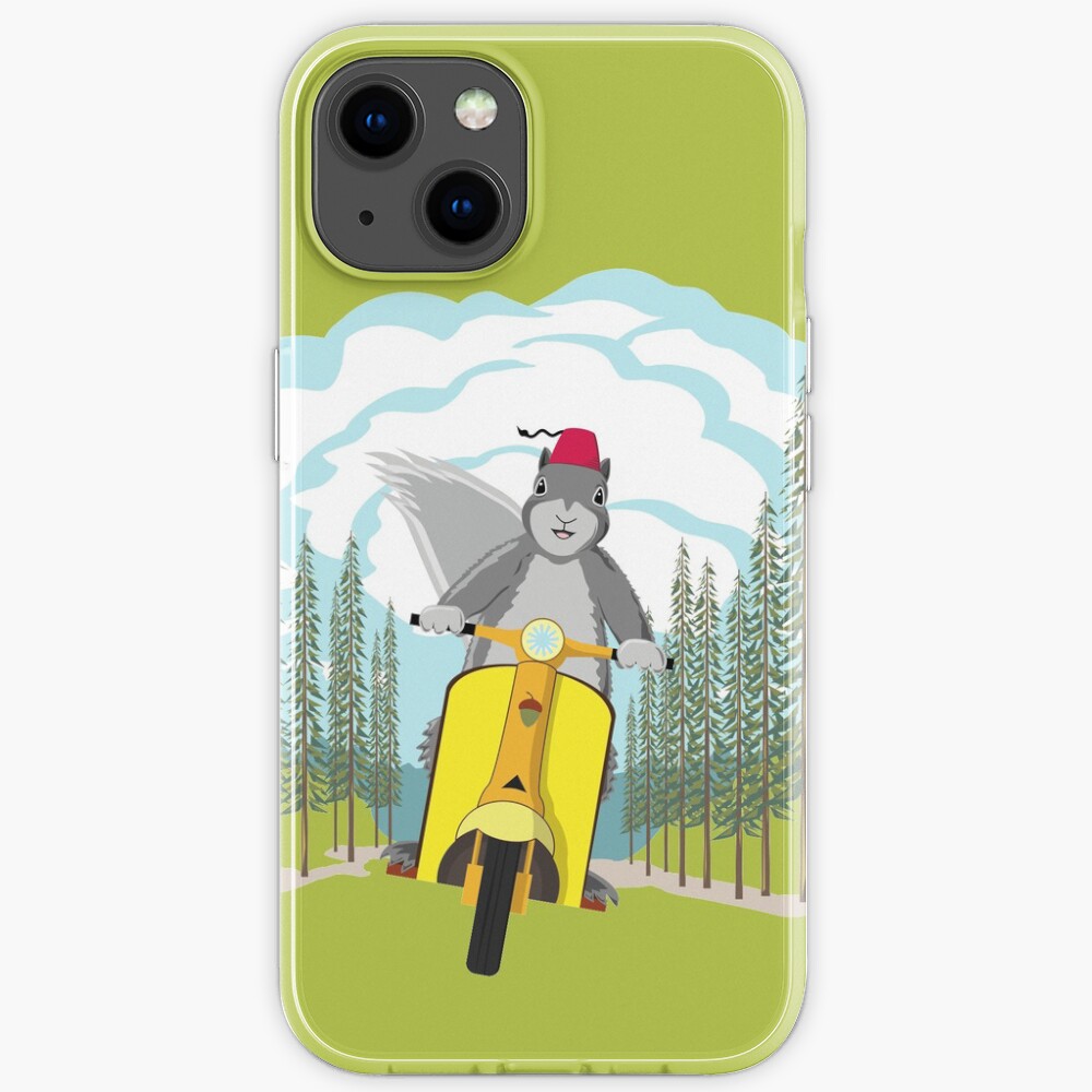 Squirrel on a Scooter iPhone Case