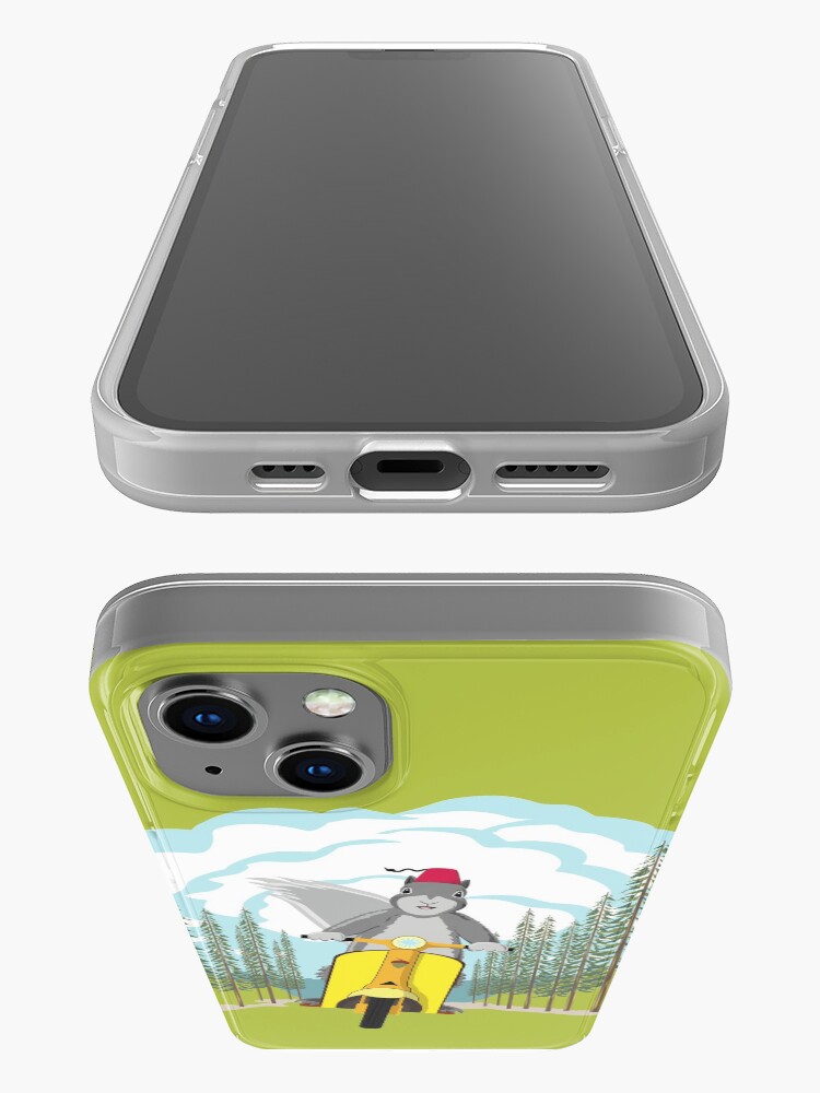 Alternate view of Squirrel on a Scooter iPhone Case