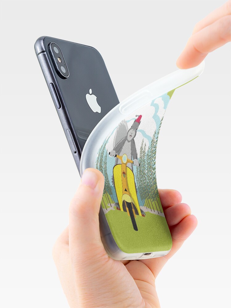 Alternate view of Squirrel on a Scooter iPhone Case