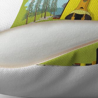 Alternate view of Squirrel on a Scooter Throw Pillow
