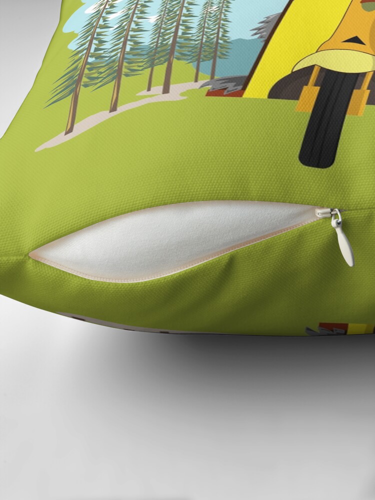 Thumbnail 2 of 4, Pillow, Squirrel on a Scooter designed and sold by dmtab.