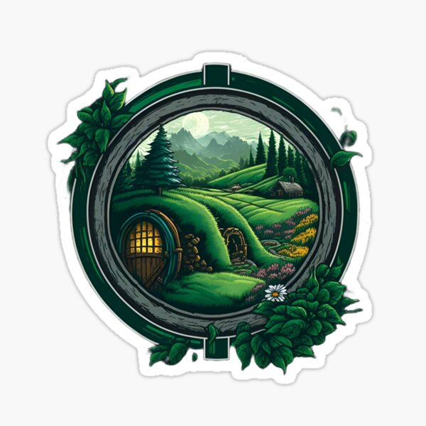 Vista previa del artículo con la obra «Puertas Redondas y Pastos Verdes - Fantasía», diseñado y vendido por Fenay Designs.