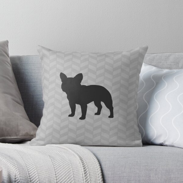French Bulldog Silhouette(s) Throw Pillow