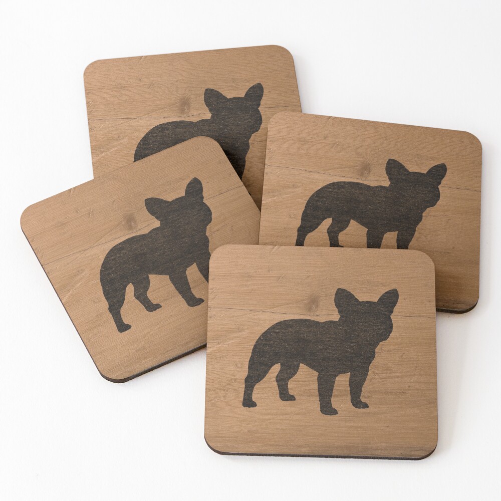 French Bulldog Silhouette(s) Coasters (Set of 4)