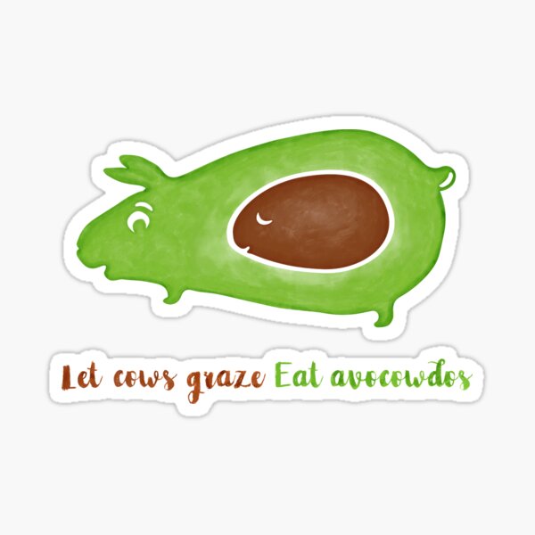 Avocado For Eat Cow For Love' Sticker