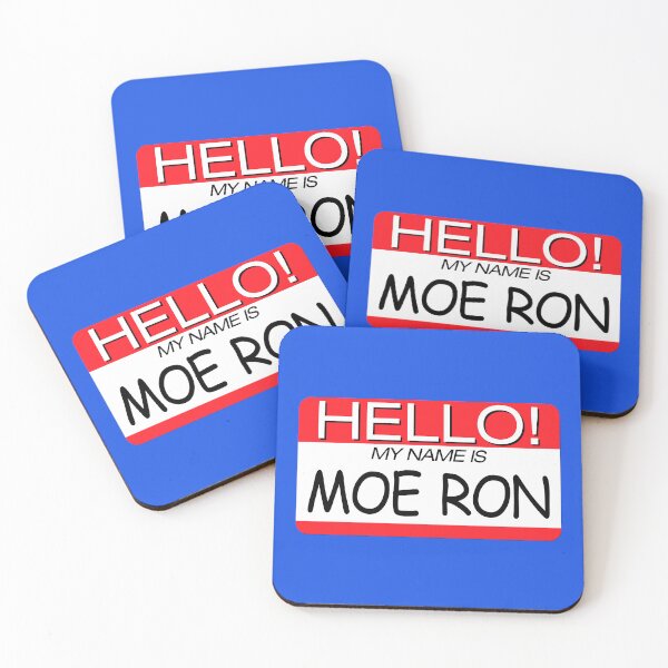 Item preview, "HELLO! MY NAME IS MOE RON" NAME TAG designed and sold by WOOFANG.