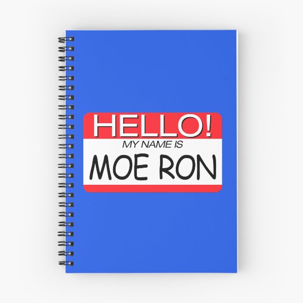 Item preview, "HELLO! MY NAME IS MOE RON" NAME TAG designed and sold by WOOFANG.