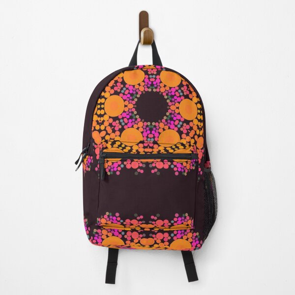 Artikelvorschau, Punkt-Mandala-Blumen-Rosa-Orange und Schwarzes entworfen und verkauft von WormholeOrbital.