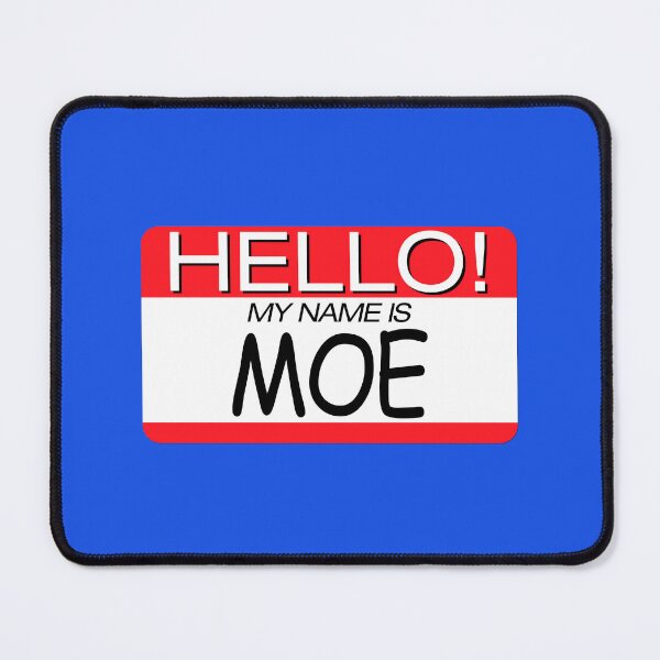 Item preview, "HELLO! MY NAME IS MOE" NAME TAG designed and sold by WOOFANG.