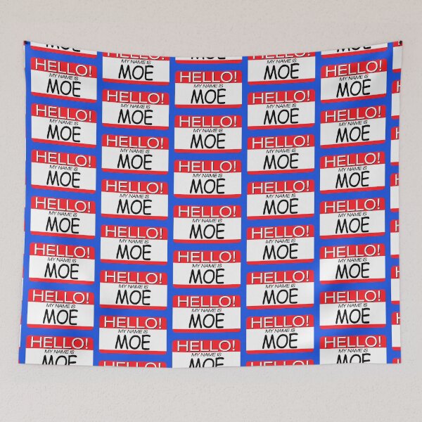 Item preview, "HELLO! MY NAME IS MOE" NAME TAG designed and sold by WOOFANG.