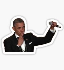 Barack Obama Mic Drop Sticker