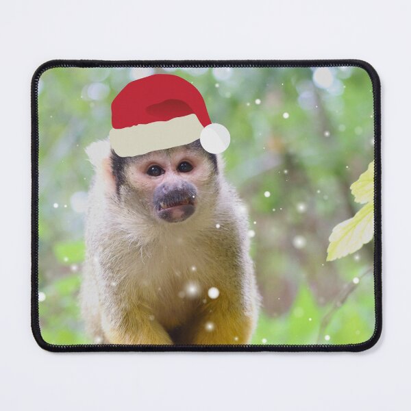 Item preview, Boliviaans Doodshoofdaapje - Fijne Kerstdagen & Gelukkig nieuwjaar designed and sold by AnimaliaArt.