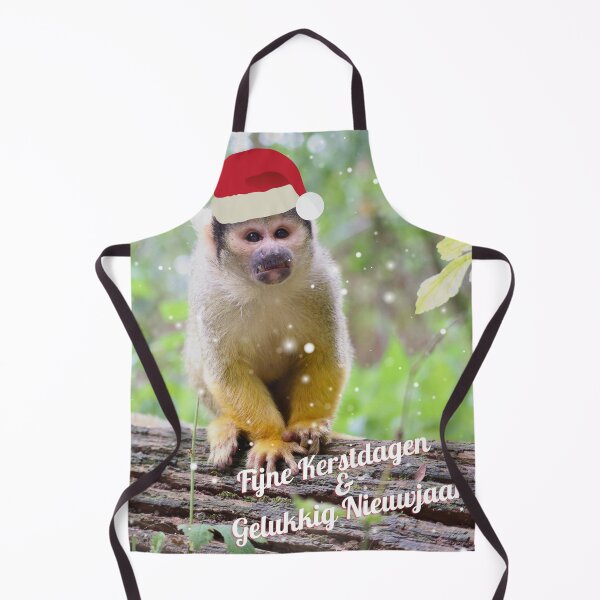 Item preview, Boliviaans Doodshoofdaapje - Fijne Kerstdagen & Gelukkig nieuwjaar designed and sold by AnimaliaArt.