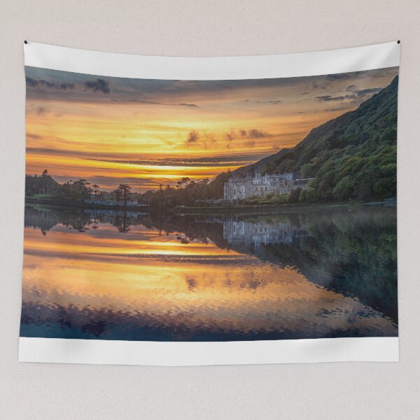 Item preview, Sunset at Kylemore Abbey, Connemara designed and sold by rogerstanger.