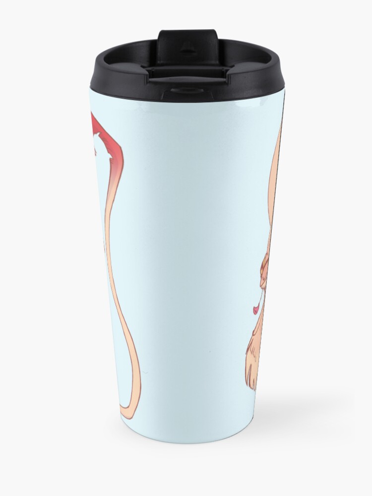 Alternate view of Cute derpy llama gecko creature design Travel Coffee Mug