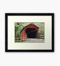 Sandy Creek Covered Bridge in Summer Framed Print