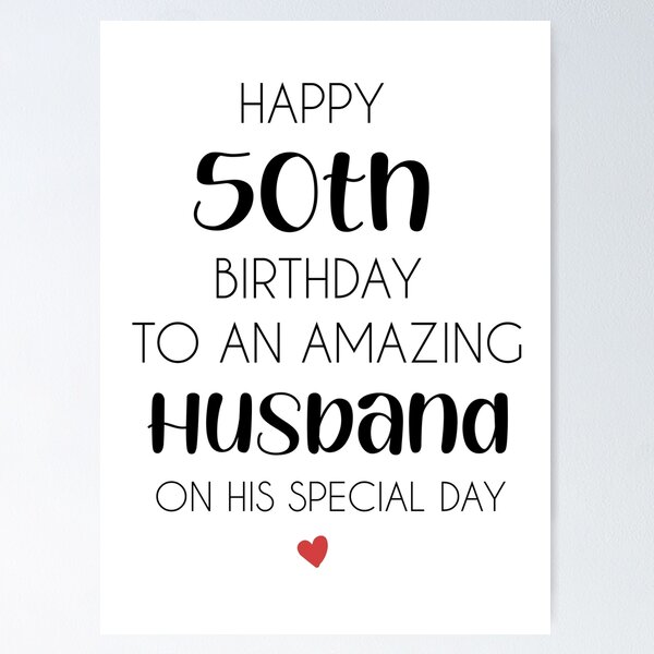 Item preview, Happy 50th Birthday To An Amazing Husband On His Special Day, Husband 50th Birthday designed and sold by Retro90sKid.