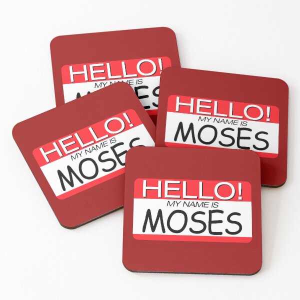 Item preview, "HELLO! MY NAME IS MOSES" NAME TAG designed and sold by WOOFANG.