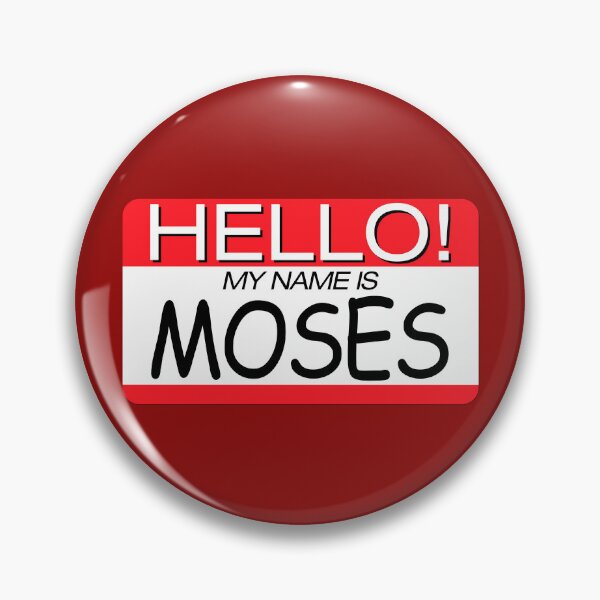 Artikelvorschau, „HALLO! MY NAME IS MOSES“ NAMENSSCHILD entworfen und verkauft von WOOFANG.