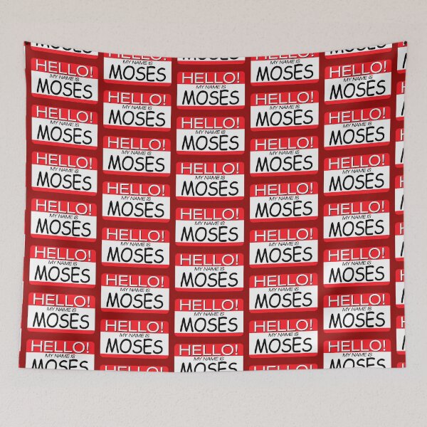 Item preview, "HELLO! MY NAME IS MOSES" NAME TAG designed and sold by WOOFANG.