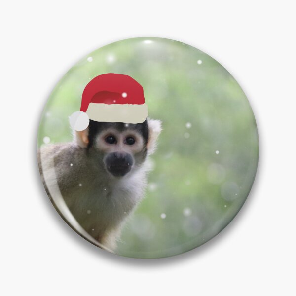 Item preview, Boliviaans Doodshoofdaapje - Fijne Kerstdagen & Gelukkig nieuwjaar designed and sold by AnimaliaArt.