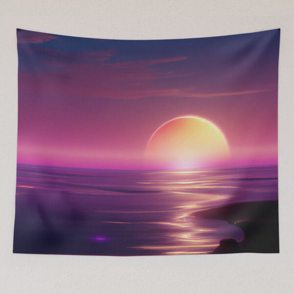 Item preview, A sunset over a body of water (5) designed and sold by aryan-gallery.