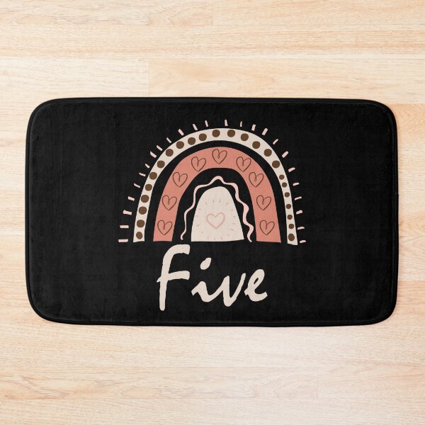 Item preview, Five Year Old Fifth Birthday Cute Fun Doodle Boho Rainbow designed and sold by LadySaltwater.