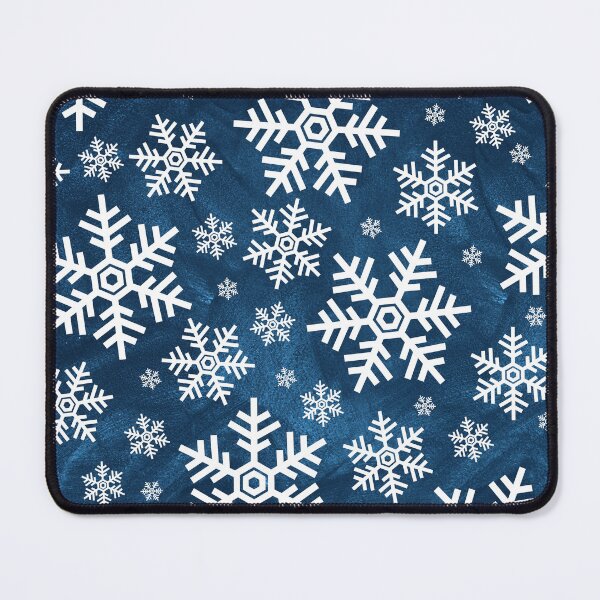 Item preview, Simple White Snowflakes Pattern on Blue designed and sold by Coffee Lifestyle.