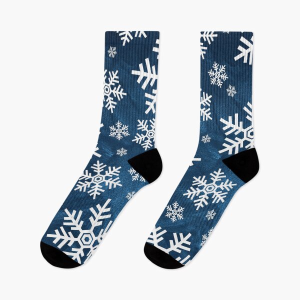 Item preview, Simple White Snowflakes Pattern on Blue designed and sold by Coffee Lifestyle.