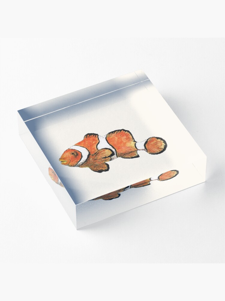 Alternate view of Clownfish Acrylic Block