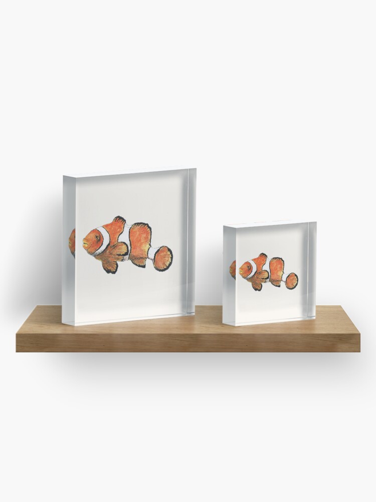 Alternate view of Clownfish Acrylic Block