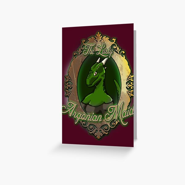 The Lusty Argonian Maid Greeting Card
