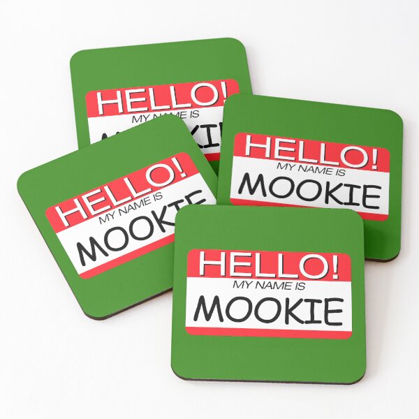 Item preview, "HELLO! MY NAME IS MOOKIE" NAME TAG designed and sold by WOOFANG.