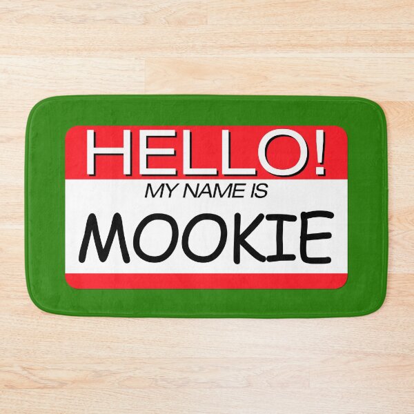 Item preview, "HELLO! MY NAME IS MOOKIE" NAME TAG designed and sold by WOOFANG.