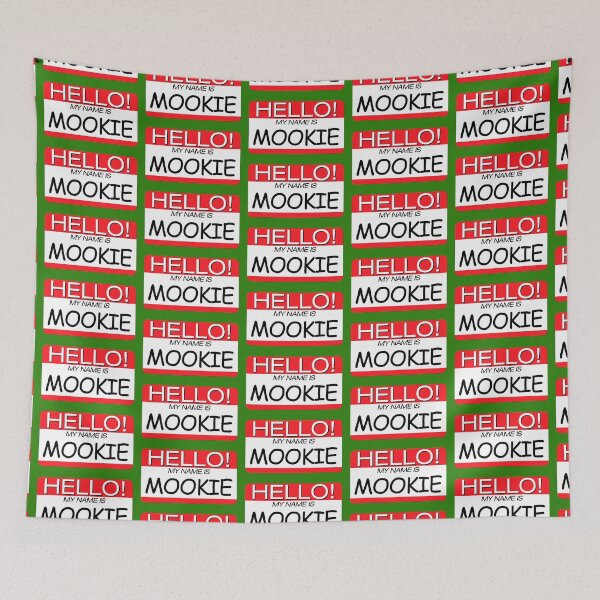 Item preview, "HELLO! MY NAME IS MOOKIE" NAME TAG designed and sold by WOOFANG.