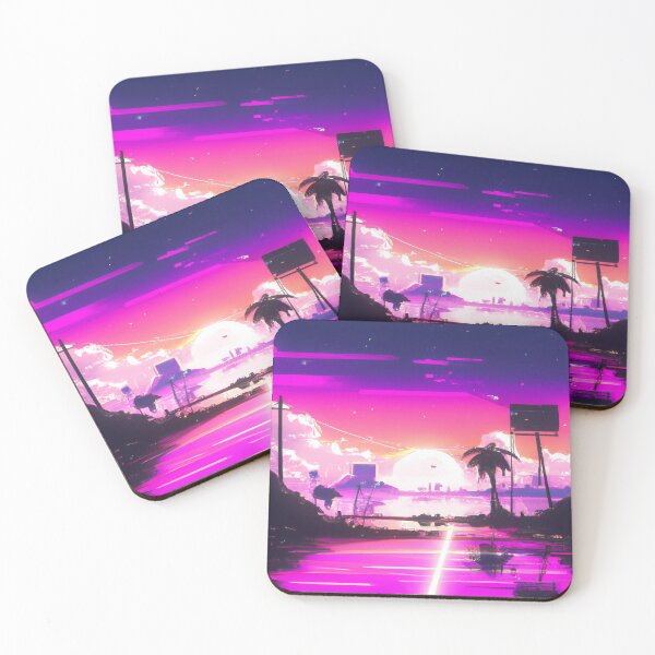 Item preview, A sunset scene with palm trees and a street sign designed and sold by aryan-gallery.