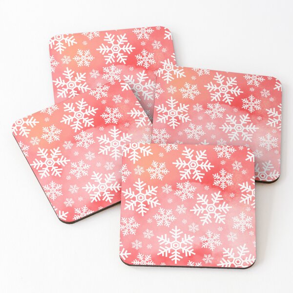 Item preview, Simple White Snowflakes Pattern on Red Fog designed and sold by Coffee Lifestyle.