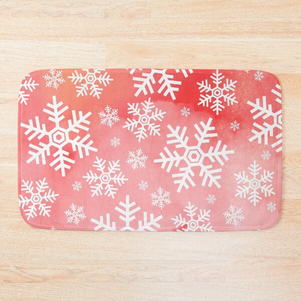 Item preview, Simple White Snowflakes Pattern on Red Fog designed and sold by Coffee Lifestyle.