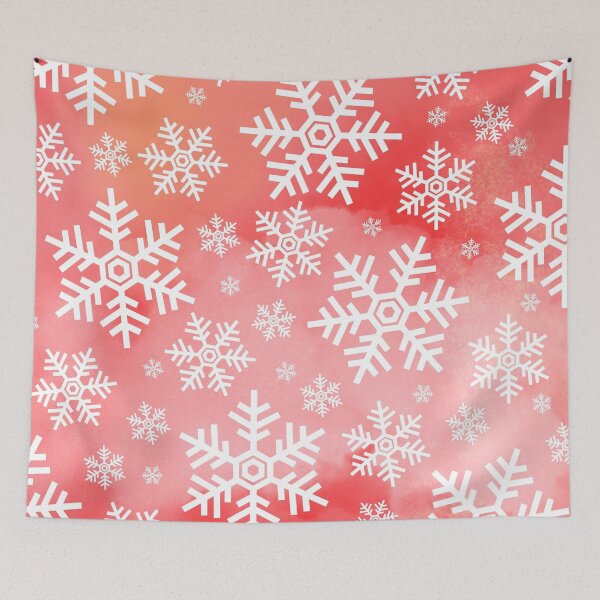 Item preview, Simple White Snowflakes Pattern on Red Fog designed and sold by Coffee Lifestyle.