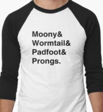 Moony & Wormtail & Padfoot & Prongs. Men's Baseball ¾ T-Shirt