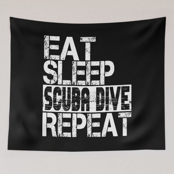 Item preview, Eat Sleep Scuba Dive Repeat, Grunge  designed and sold by ACC .
